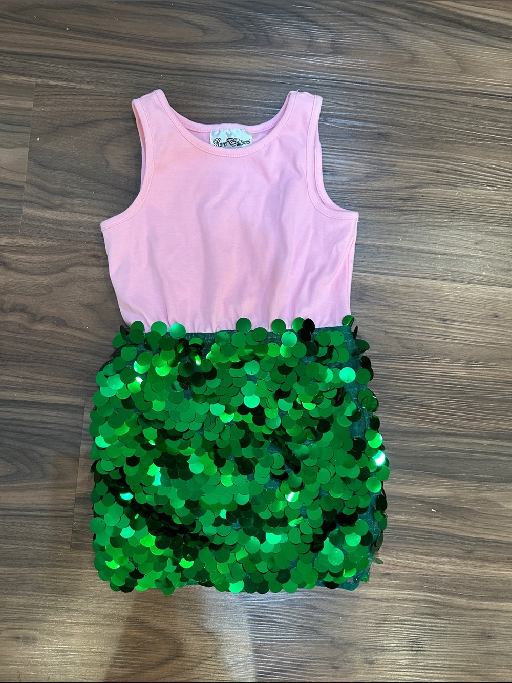 Rare edition’s mermaid dress Pink Tank Top Mermaid Sequin Dress Kids Costume
